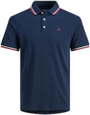 Jack&Jones Plus Moška polo majica Slim Fit JJEPAULOS 12143859 Navy Blaze r (Velikost 8XL)