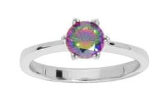 Brilio Silver Eleganten srebrn prstan s topazom Mystic Stone SR05733B (Obseg 56 mm)