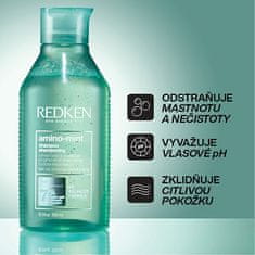 Redken Amino mint čistilni šampon za občutljivo kožo in hitro mastne lase (Shampoo) (Neto kolièina 300 ml)