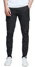 Jack&Jones JPSTPAUL JJFLAKE Slim Fit 12139912 Black moške hlače (Velikost 36/34)