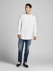 Jack&Jones Moška majica s kratkimi rokavi JJENOA Long Line Fit 12190128 White Relaxed (Velikost M)