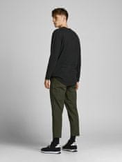 Jack&Jones Moška majica s kratkimi rokavi JJENOA Long Line Fit 12190128 Black Relaxed (Velikost L)