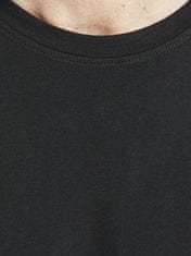 Jack&Jones Moška majica s kratkimi rokavi JJENOA Long Line Fit 12190128 Black Relaxed (Velikost L)