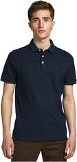 Jack&Jones JJEPAULOS Slim Fit moška polo majica 12136668 Dark Navy (Velikost L)