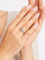 Guess Domiselen jeklen prstan s finim srcem JUBR01429JWRH (Obseg 52 mm)