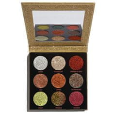 Makeup Revolution (Pressed Glitter Palette) 9 x 1,2 g (Odtenek Illusion)