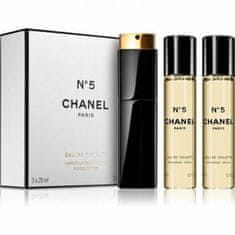 Chanel No. 5 - EDT 20 ml (plnitelný flakon) + náplň 2 x 20 ml