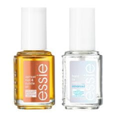 Essie Mani Rescue Hydrate & Strengthen Set nega za nohte Apricot Nail & Cuticle Oil 13,5 ml + nega za nohte Hard To Resist Advanced Nail Strengthener 13,5 ml