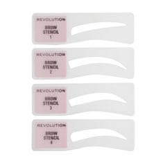 Makeup Revolution (Brow Powder Stamp & Stencil Kit) 0,65 g (Odtenek Ash Brown)