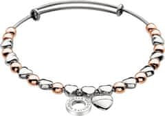 Hot Diamonds Zapestnica Emozioni Rose Gold in Silver Plate DC096