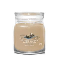 Yankee Candle Aromatična sveča Signature glass medium Amber & Sandalwood 368 g