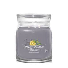 Yankee Candle Aromatična sveča Signature glass medium Black Tea & Lemon 368 g