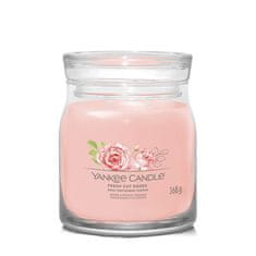 Yankee Candle Aromatična sveča Signature glass medium Fresh Cut Rose s 368 g