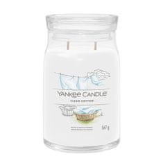 Yankee Candle Aromatična sveča Signature velik kozarec Clean Cotton 567 g