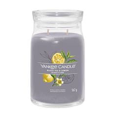 Yankee Candle Aromatična sveča Signature velik kozarec Black Tea & Lemon 567 g