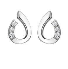 Hot Diamonds Elegantni srebrni uhani z diamanti Much Loved DE729