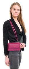 Lagen Ženska usnjena torba crossbody BLC/5425 Cranberry