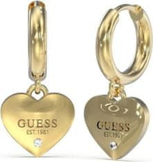 Guess Huggie Me jekleni uhani v obliki srca JUBE03145JWYGT/U