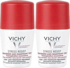 Vichy Komplet krogličnih antiperspirantov proti prekomernemu potenju (Stress Resist 72H) 2 x 50 ml