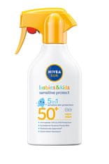 Nivea Otroški sprej za zaščito pred soncem s črpalko SPF 50+ Sun Kids Sensitiv e 270 ml