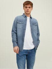 Jack&Jones Moška srajca JJESHERIDAN Slim Fit 12138115 Medium Blue Denim (Velikost M)