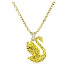 Swarovski Nežna pozlačena ogrlica Iconic Swan 5647553