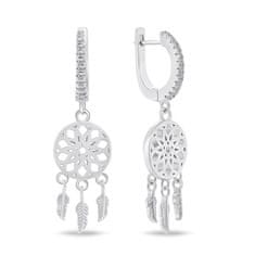 Brilio Silver Originalni srebrni viseči uhani Dream Catcher EA733W