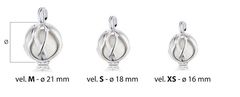 Engelsrufer Srebrn obesek Angel Bell Bell Tricolor z cirkoni in belim zvoncem ER-20-PAR-XS-TZ (Premer 1,8 cm - S)