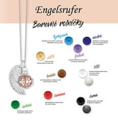 Engelsrufer Srebrn obesek Angel Bell Bell Tricolor z cirkoni in belim zvoncem ER-20-PAR-XS-TZ (Premer 1,8 cm - S)