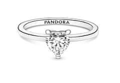 Pandora Nežen srebrn prstan Sparkling Hearts 191165C01 (Obseg 50 mm)