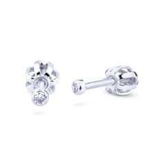 Cutie Diamonds Minimalistični uhani iz belega zlata z diamanti DZ3032-30-00-X-2