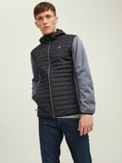 Jack&Jones Moška jakna JJEMULTI 12182242 Black / Grey Melange (Velikost M)