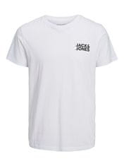 Jack&Jones Moška majica s kratkimi rokavi JJECORP Slim Fit 12151955 White /Small (Velikost XXL)