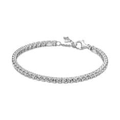 Pandora Očarljiva srebrna zapestnica s cirkoni Sparkling Tennis 591469C01 (Dolžina 18 cm)