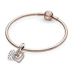 Pandora Nežen obesek Rose Prepleteno srce 781062C01