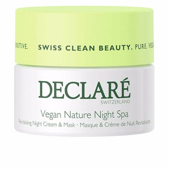 Declare Nočna revitalizacijska krema in maska za občutljivo kožo Vegan Nature Night Spa ( Revita l ising Cre