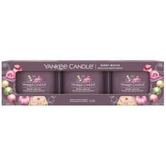 Yankee Candle Komplet votivnih sveč v kozarcu Berry Mochi 3 x 37 g