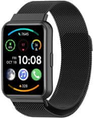 4wrist Milanski pašček z magnetno zaponko za Samsung Galaxy Watch 2 - črn