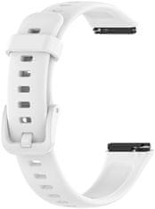 4wrist Silikonski pašček za Huawei Watch Band 7 - bel