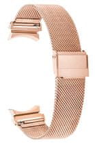 4wrist Milanski pašček s klasično zaponko za Samsung Galaxy Watch 6/5/4 - roza zlat