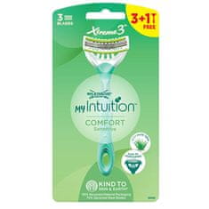 Wilkinson Sword Brivnik za enkratno uporabo za ženske My Intuition Comfort Sensitiv e 3 + 1 kos