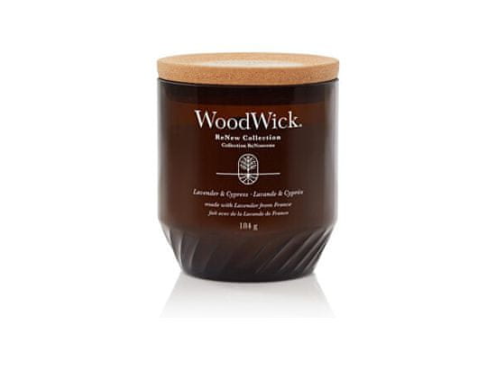 Woodwick Dišeča sveča ReNew glass medium Lavender & Cypress 184 g