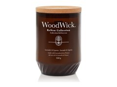Woodwick Dišeča sveča ReNew kozarec velika Lavender & Cypress 368 g