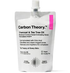 Carbon Theory Piling za obraz Charcoal & Tea Tree Oil Breakout Control (Facial Exfoliating Scrub) 125 ml