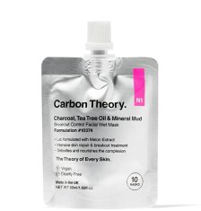 Carbon Theory Mineralna blatna maska Charcoal, Tea Tree Oil & Mineral Mud Breakout Control (Facial Wet Mask) 50 ml