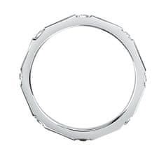 Morellato Eleganten jeklen prstan s kristali Motown SALS85 (Obseg 63 mm)