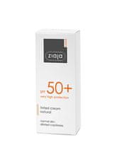 Ziaja Tonirna krema za normalno kožo SPF 50+ naravni odtenek (Tinted Cream) 50 ml