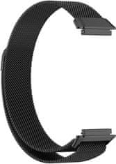 4wrist Milanski pašček z magnetno zaponko za Huawei Watch Band 7 - črn