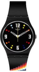 Swatch Black Carousel Squares SO28B705