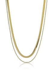 Emily Westwood Čudovita pozlačena dvojna ogrlica Lennon EWN23085G